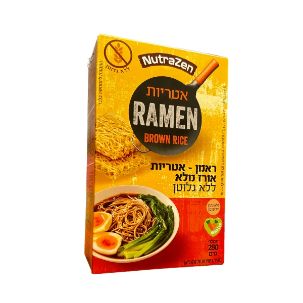NutraZen אטריות ראמן אורז מלא מתאים ל4 מנות